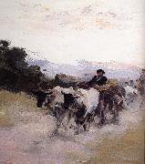 Nicolae Grigorescu Ox Cart oil painting reproduction